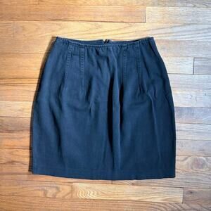 Vintage 90s Black Denim Mini Skirt | High Waist | Size M